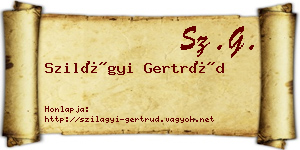 Szilágyi Gertrúd névjegykártya