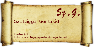 Szilágyi Gertrúd névjegykártya