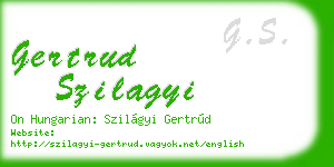 gertrud szilagyi business card