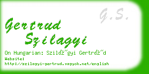 gertrud szilagyi business card